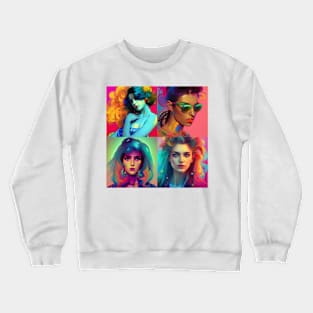 80's Retro Girls Crewneck Sweatshirt